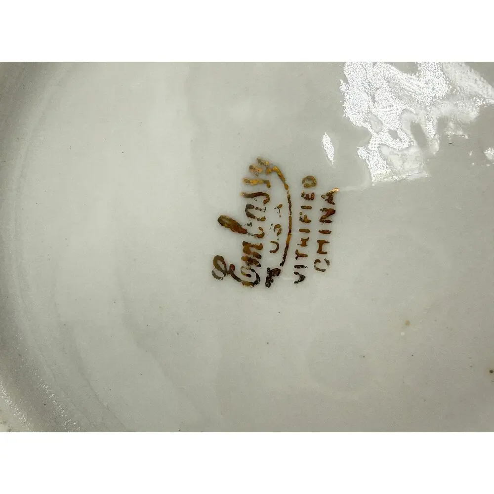 Vintage Floral Creamer Sugar Bowl Gold Trim Embassy USA Cottagecore China MCM